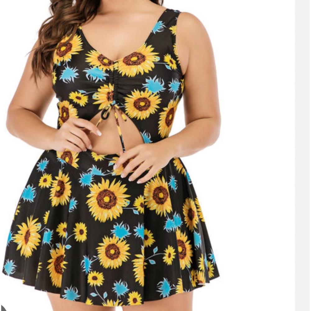 Swimdress One Piece Floral 2XL
